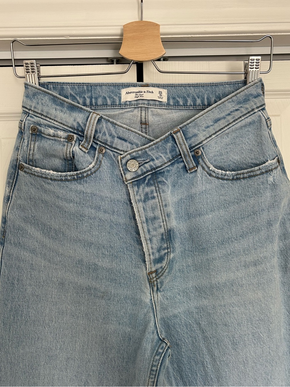 Abercrombie & Fitch The Dad High Rise Crossover Waist Jeans W25 - Picture 3 of 7